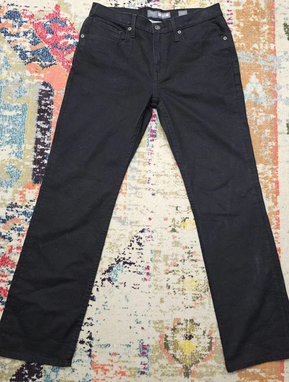 BKE Buckle Jake Men's Bootleg Denim Jeans Size 36L Measures 36 x 34 Black